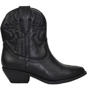 Soda Women Cowgirl Cowboy Western Stitched Ankle Boots Pointed Toe Short Booties